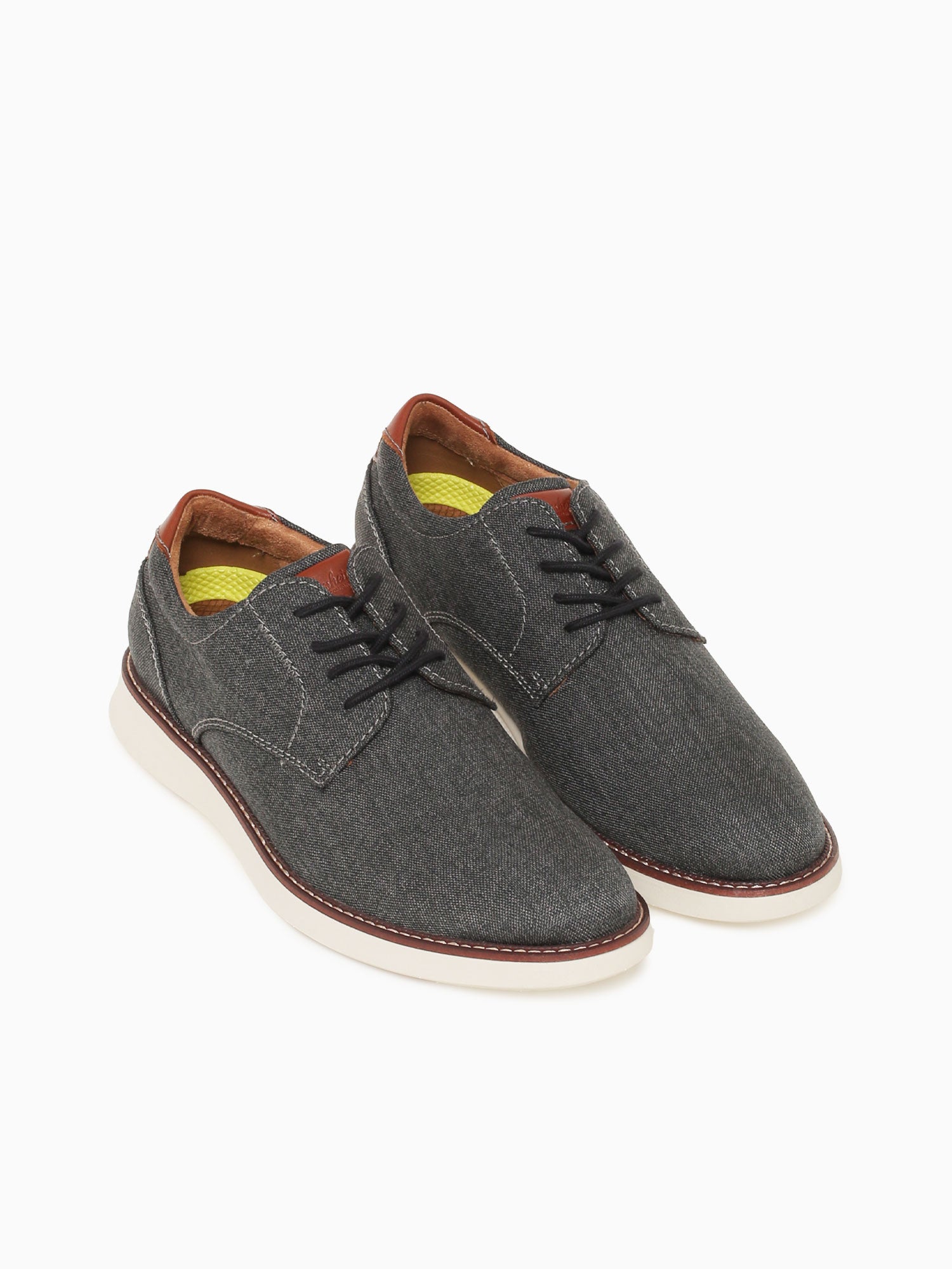 Launch Canvas Plain Toe Blk Cognac canva Black / 7 / M