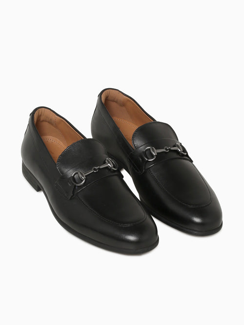 Modena Moc Toe Bit Black Leather Black / 7 / M