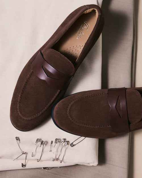 Modena Moc Toe Penny Brown Brown sde Smo