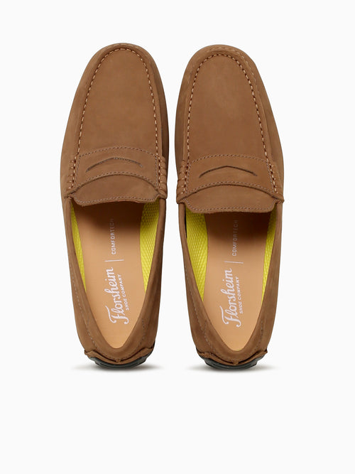 Motor Smooth Moc Toe Penny Sand Nubuck Taupe / 7 / M