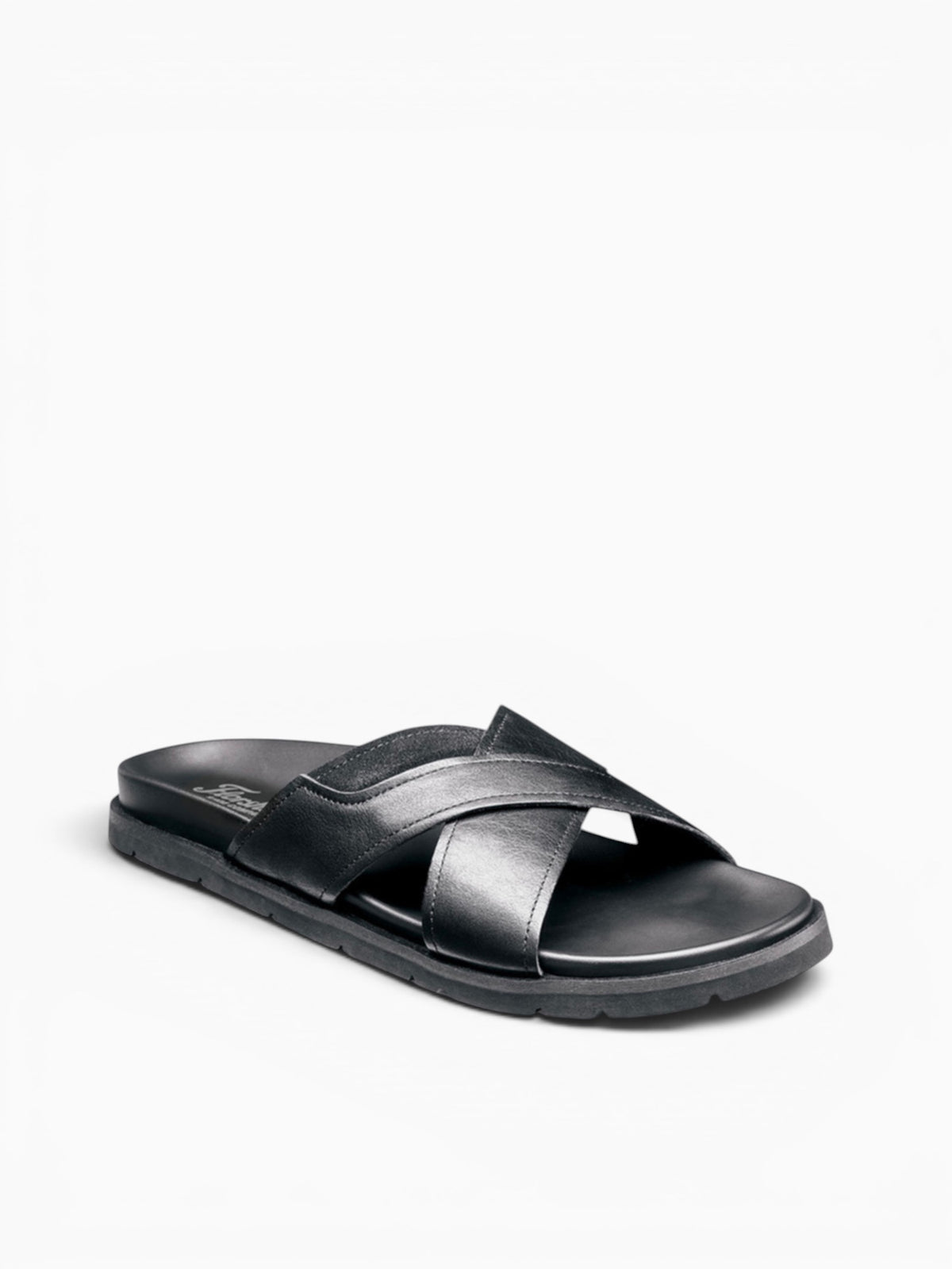 Bayside Cross Strap Black Leather Black / 7 / M