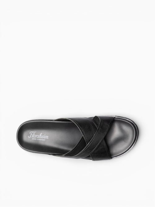 Bayside Cross Strap Black Leather Black / 7 / M