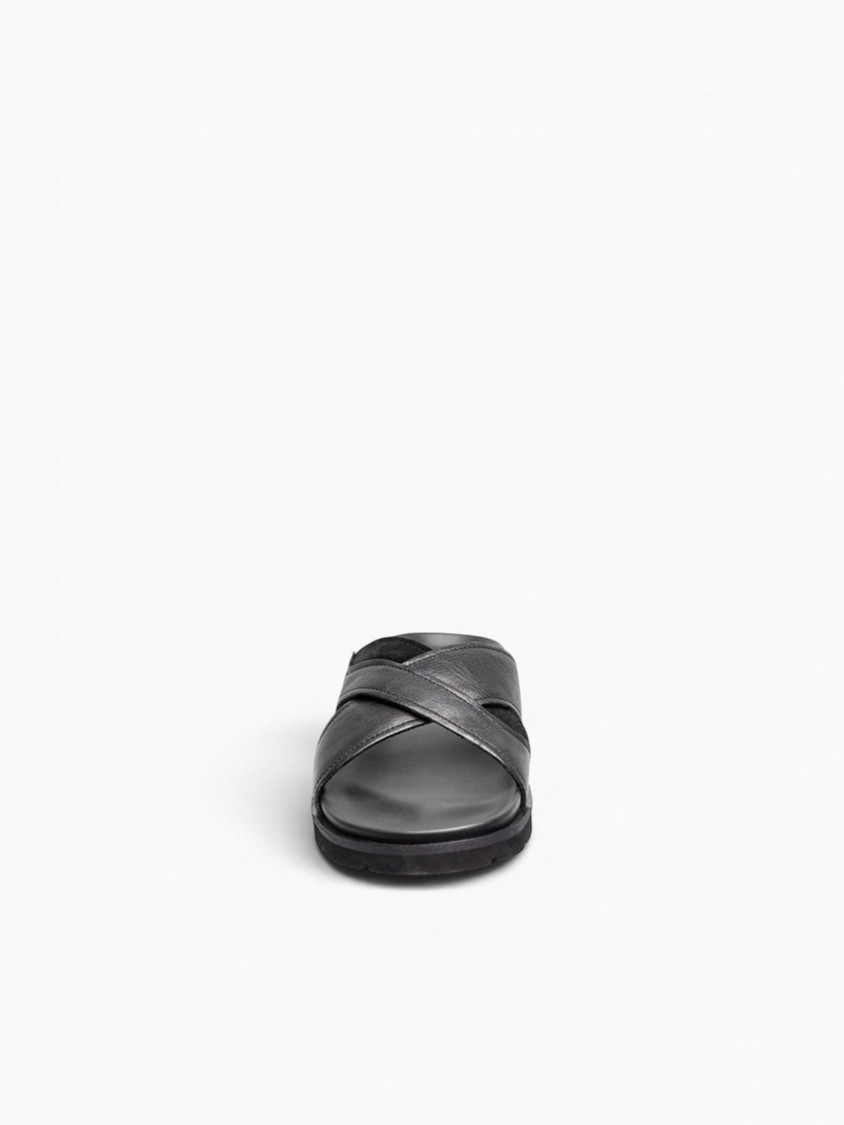 Bayside Cross Strap Black Leather Black / 7 / M
