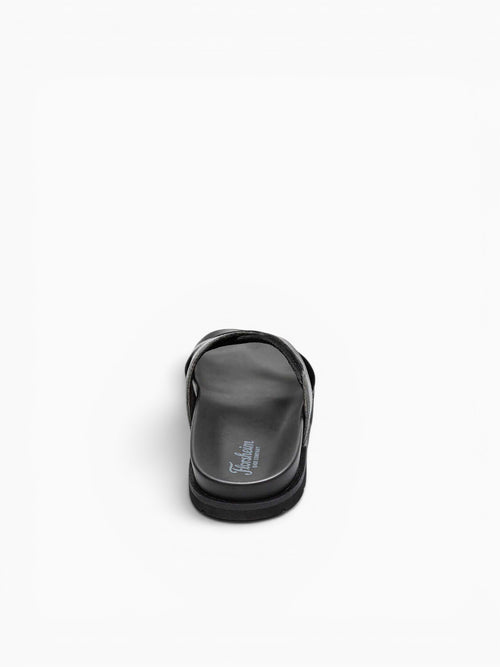 Bayside Cross Strap Black Leather Black / 7 / M