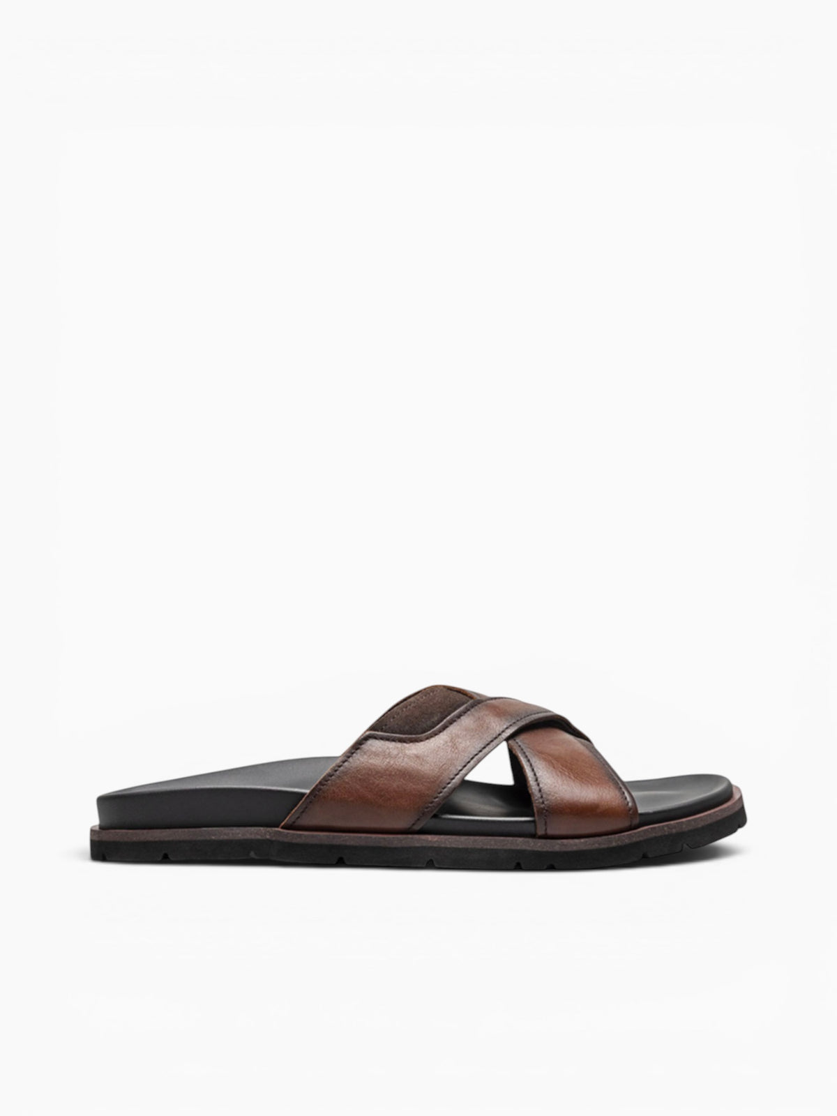 Bayside Cross Strap Brown Leather Brown / 7 / M