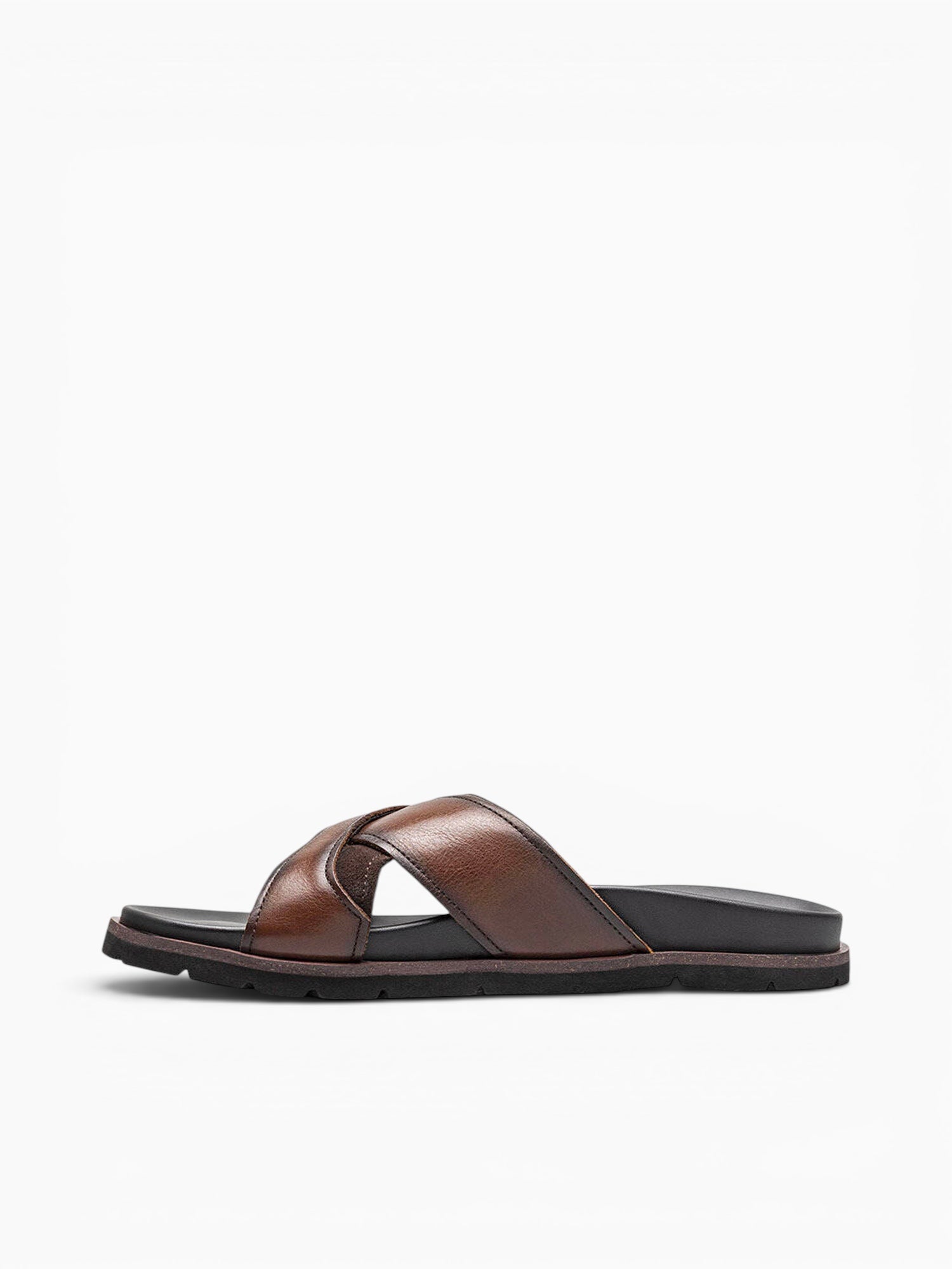 Bayside Cross Strap Brown Leather Brown / 7 / M