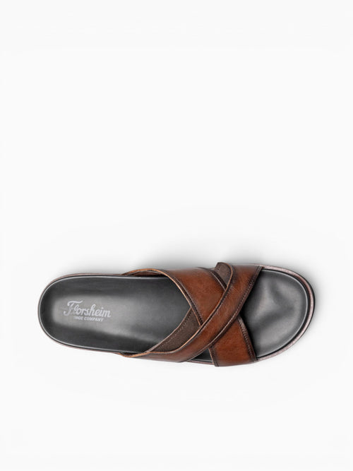 Bayside Cross Strap Brown Leather Brown / 7 / M