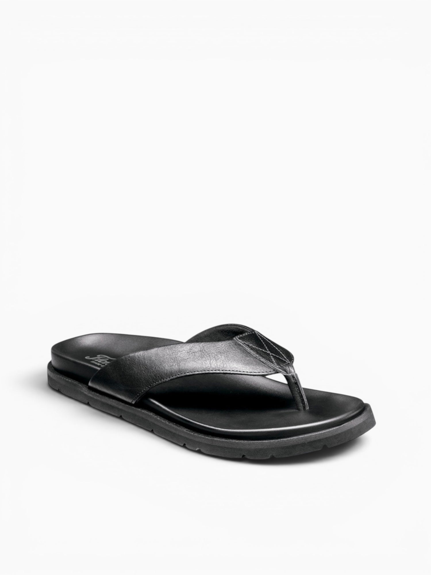 Bayside Thong Black Leather Black / 7 / M