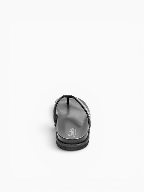 Bayside Thong Black Leather Black / 7 / M