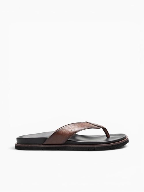 Bayside Thong Brown Leather Brown / 7 / M