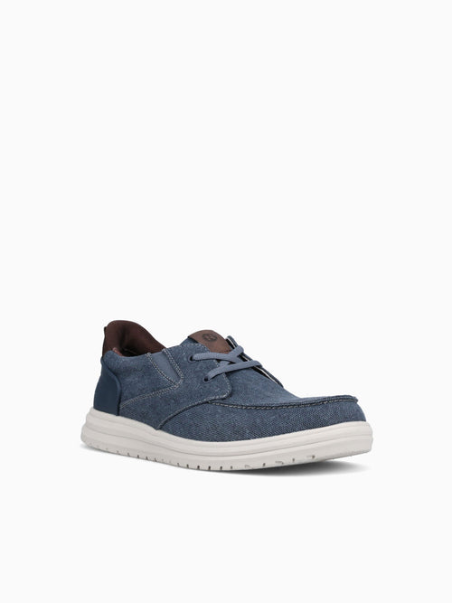 Brew City Canvas Moc Toe Navy Multi Can Navy / 7 / M