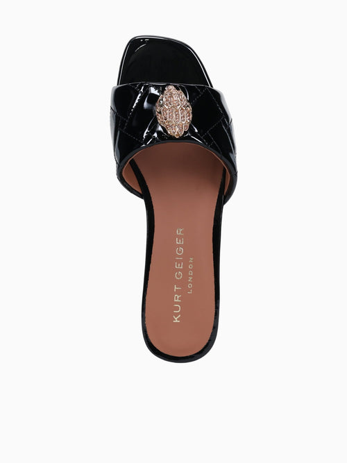 Kensington Flat Sandal Black Patent Black / 5 / M