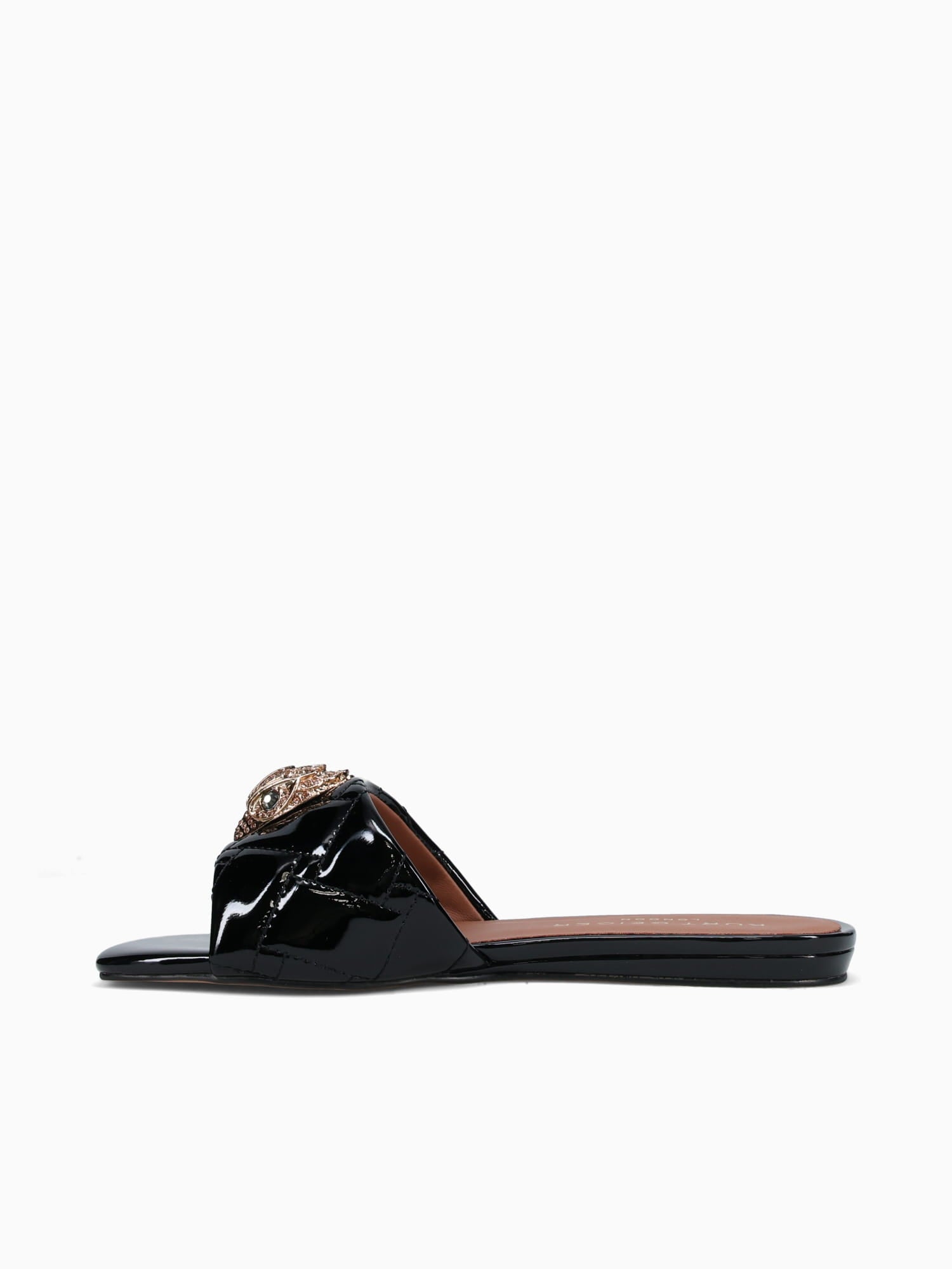 Kensington Flat Sandal Black Patent Black / 5 / M