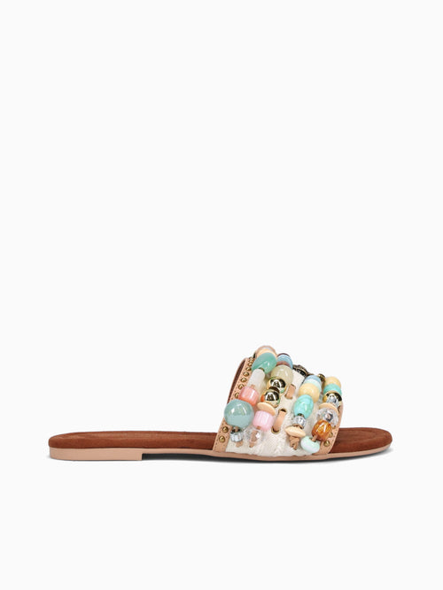 Southbank Beaded Flat Cream Combo Fa Lea White Multi / 5 / M