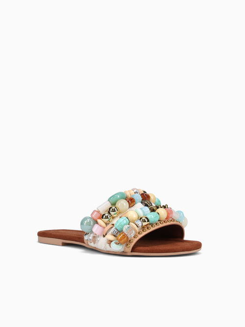 Southbank Beaded Flat Cream Combo Fa Lea White Multi / 5 / M