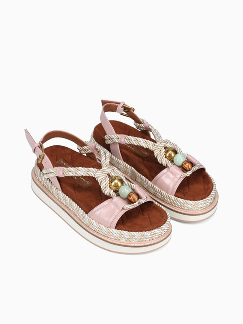 Orson Rope Pale Pink Leather Beige Multi / 5 / M