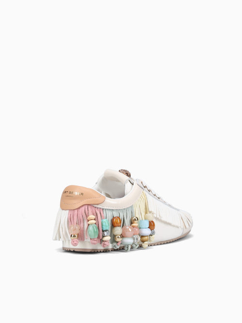 Islington Beaded Tassel Cream Combo Lea White Multi / 5 / M