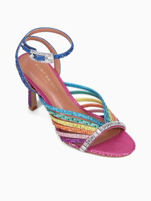 Crystal Strappy Sandal Multi Other fabri Multi / 5 / M