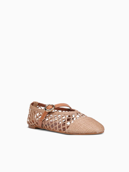 Amira Chestnut Rafia Torino Tan / 5 / M