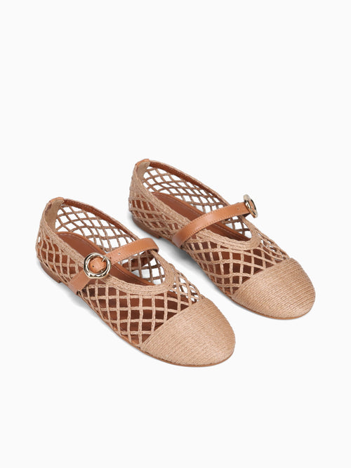 Amira Chestnut Rafia Torino Tan / 5 / M