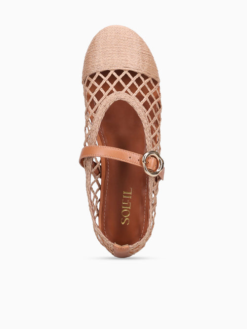 Amira Chestnut Rafia Torino Tan / 5 / M