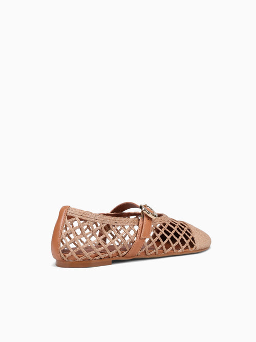 Amira Chestnut Rafia Torino Tan / 5 / M