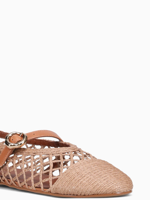 Amira Chestnut Rafia Torino Tan / 5 / M
