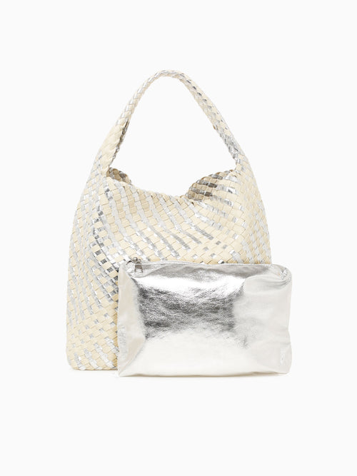 Ellery Shoulder Bag Silver Ivory Silver
