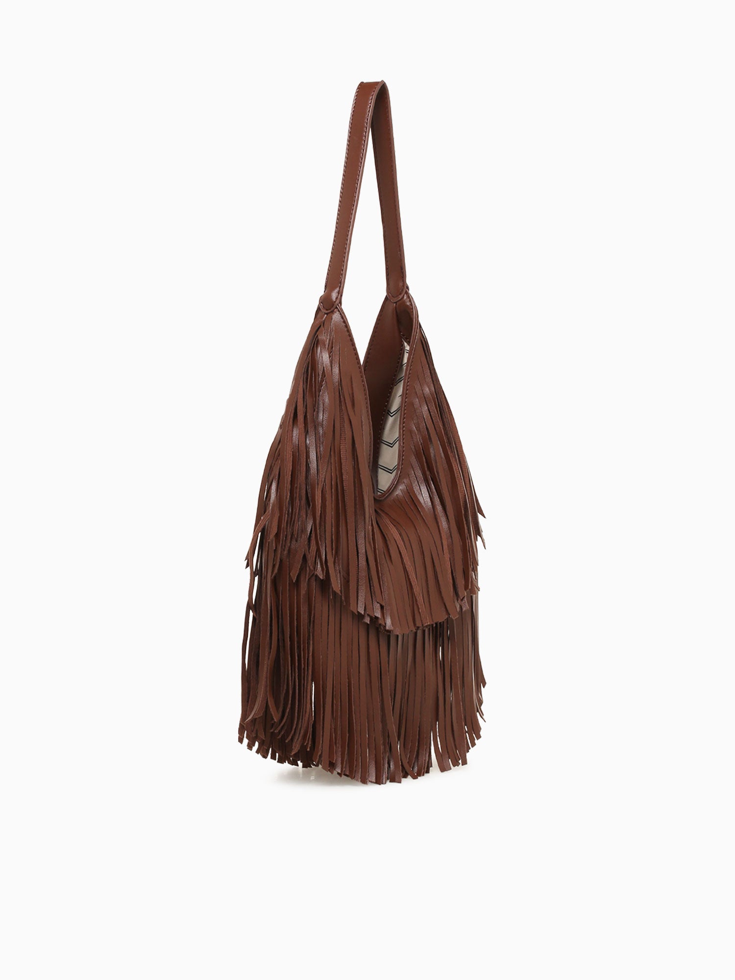 Fringe Shoulder Bag Chocolate Brown