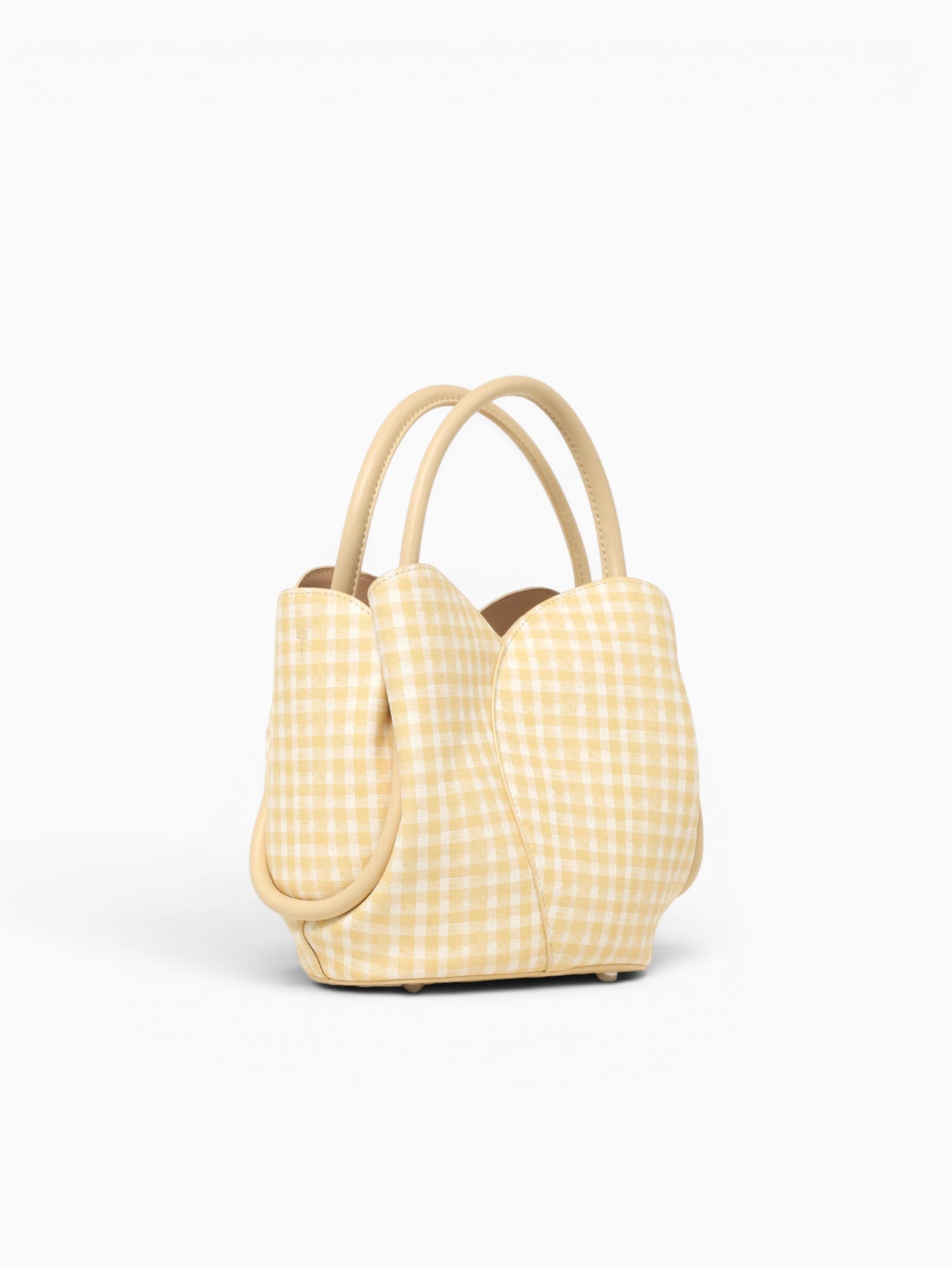 Tullip Gingham Top Handle Yellow Yellow