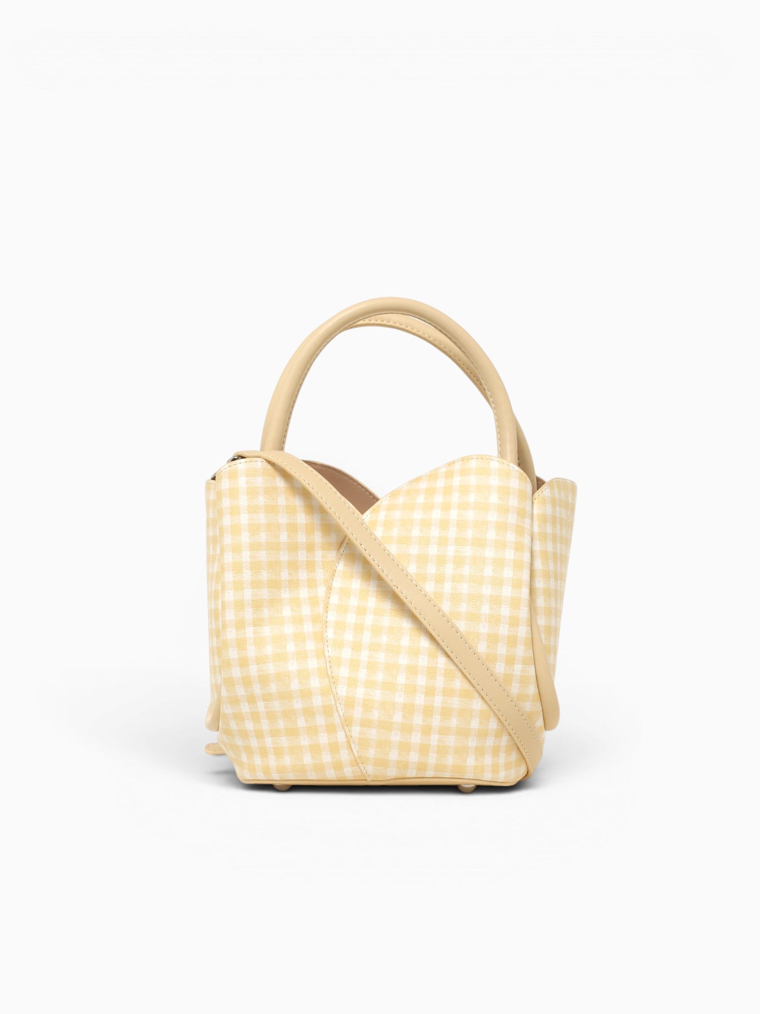 Tullip Gingham Top Handle Yellow Yellow