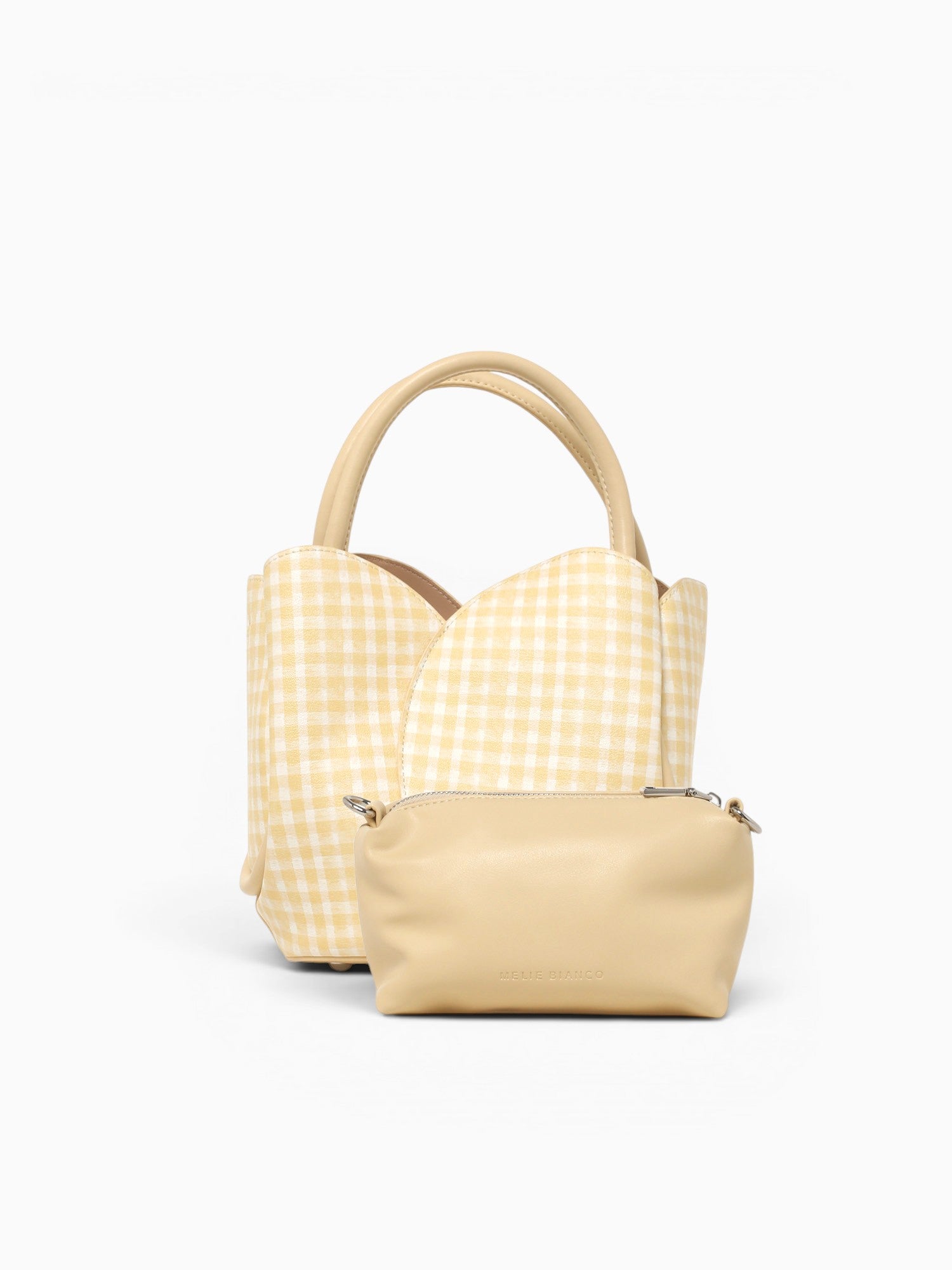 Tullip Gingham Top Handle Yellow Yellow