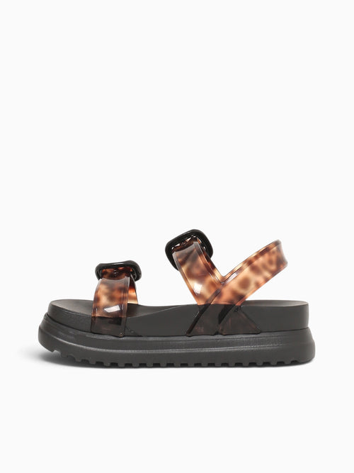 Cozy Sandal Platform Black Brown jelly Black / 5 / M