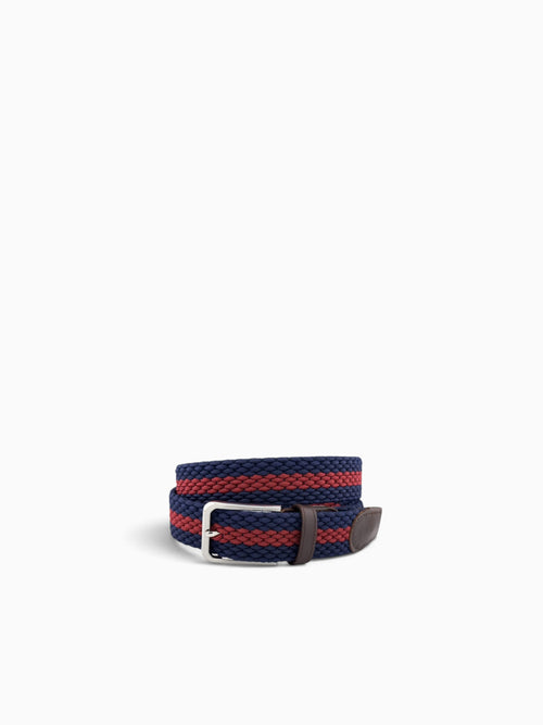 Logan Navy Red woven elastic Navy / S