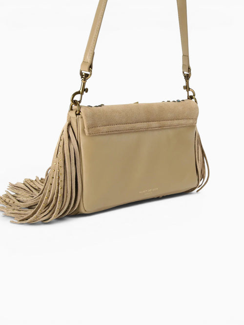 Sm Oxford Fringe Shoulder Bag 16 Camel Medium Beige