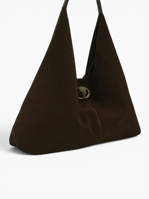 Chelsea Lg Shoulder Bag Dark Brown Brown