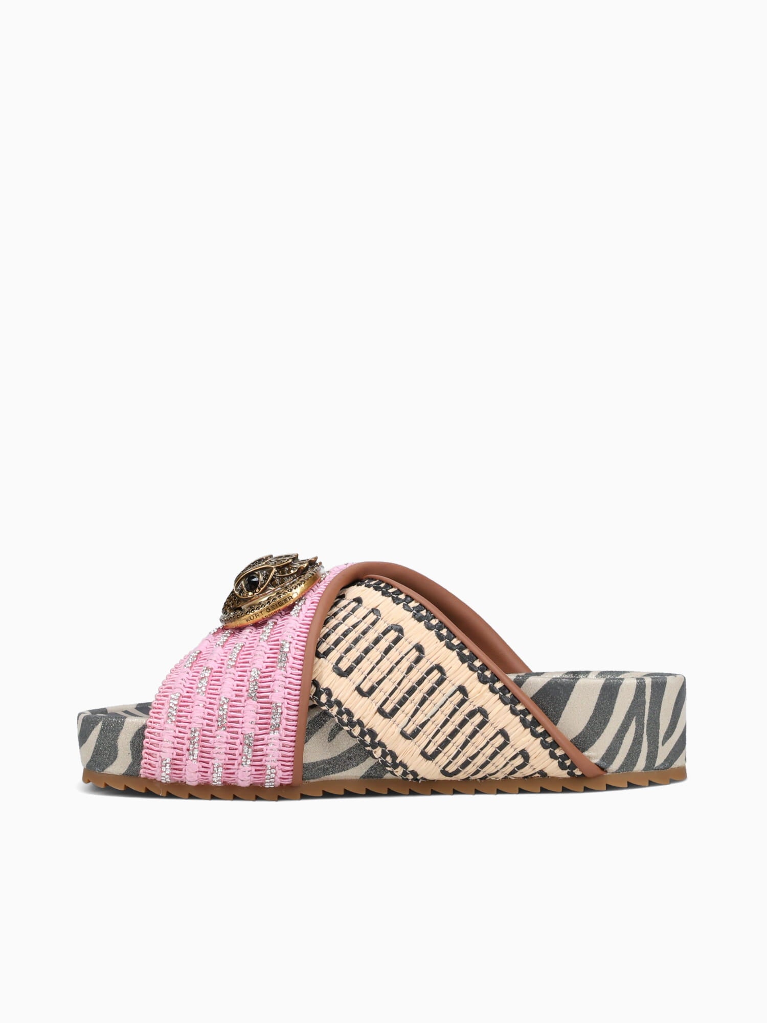 Chelsea Cross Strap Pink Combo Fabric Pink / 5 / M