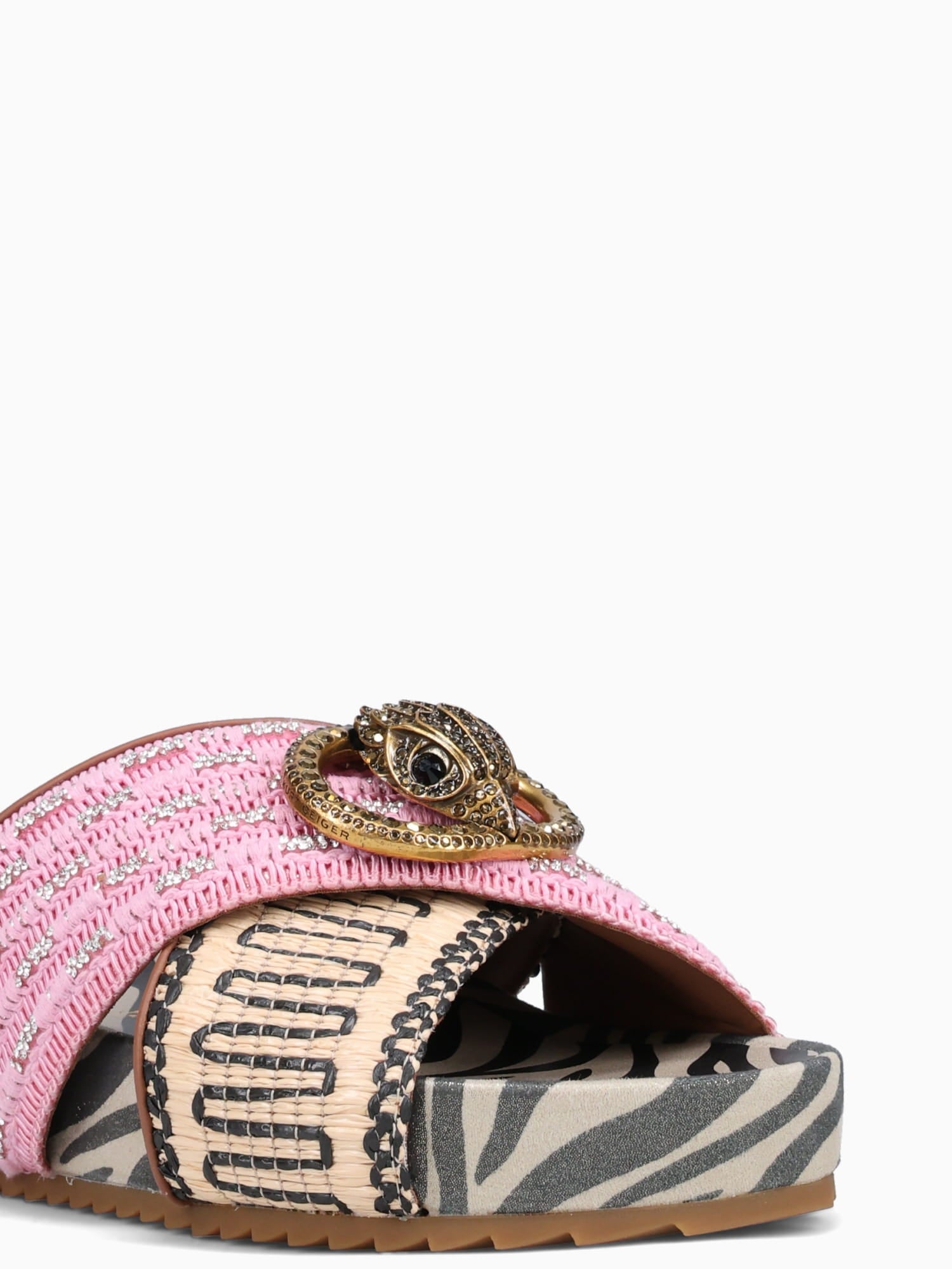Chelsea Cross Strap Pink Combo Fabric Pink / 5 / M