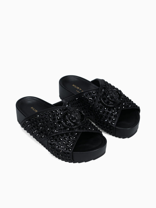 Chelsea Cross Strap Dr Black Fabric Black / 5 / M