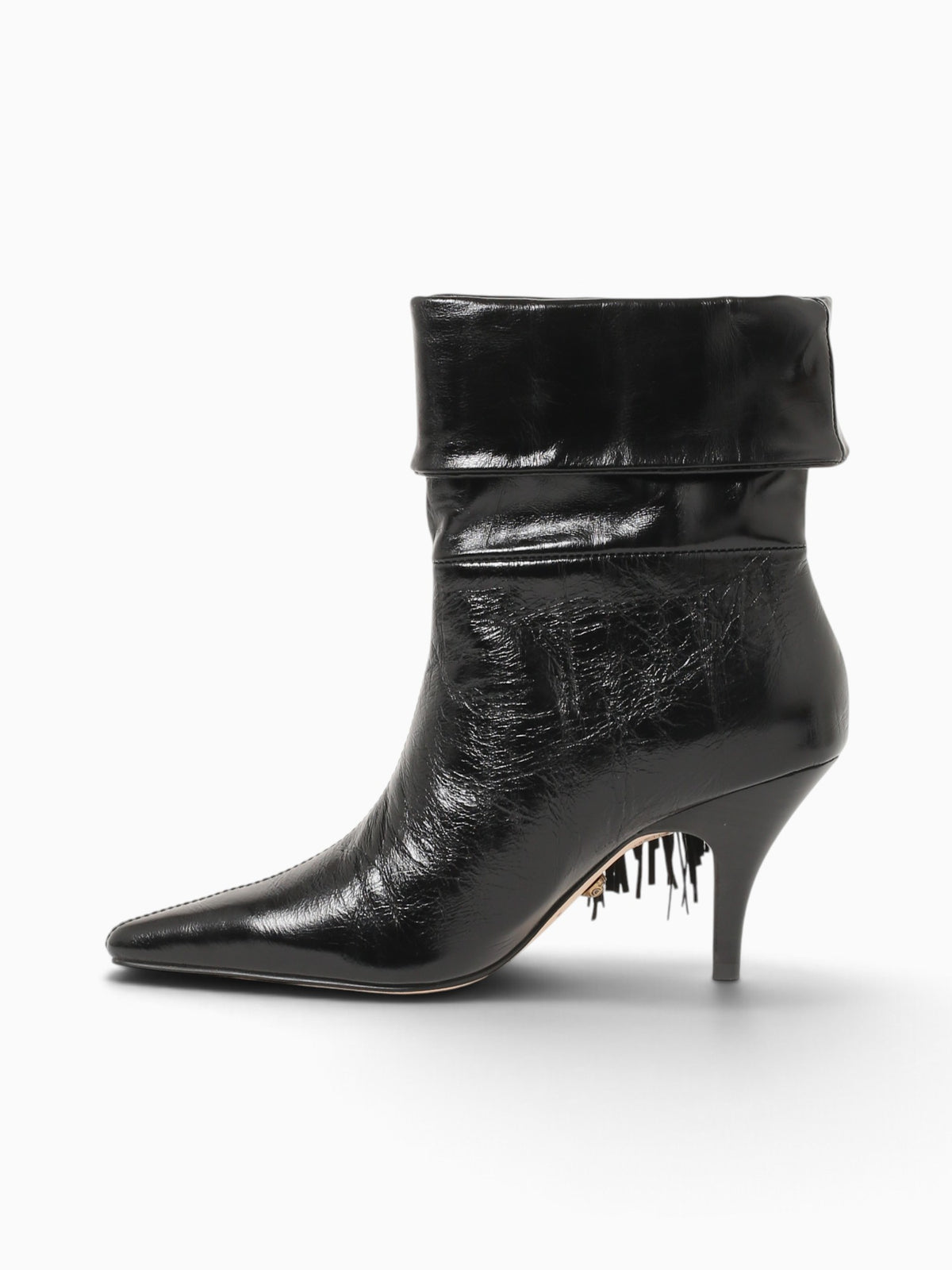 Fringe Slouch Boot Black Leather Black / 5 / M