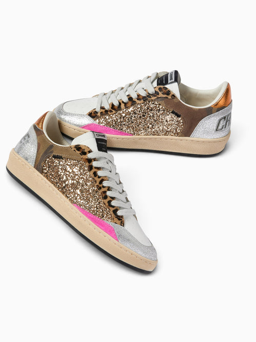 Chelsea White Silver Gold leather Glitte White / 35 / M