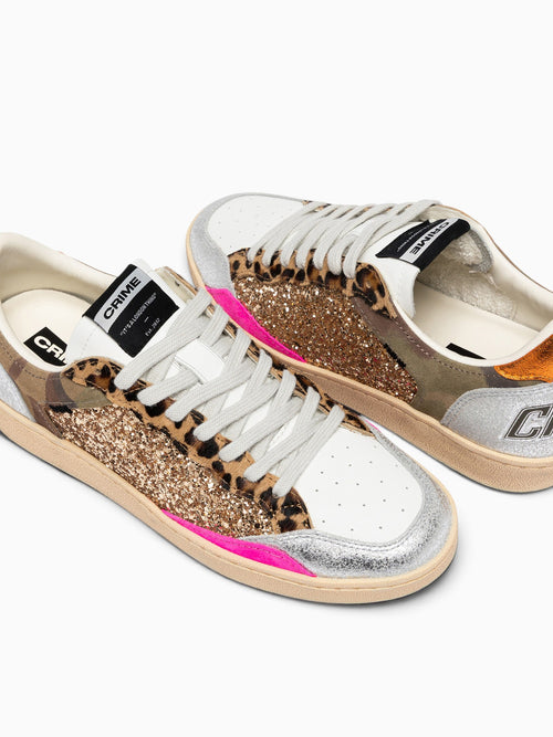 Chelsea White Silver Gold leather Glitte White / 35 / M