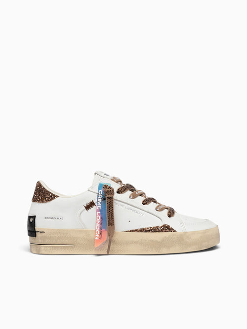 Sk8 Deluxe White Bronze leather Glitter White / 35 / M