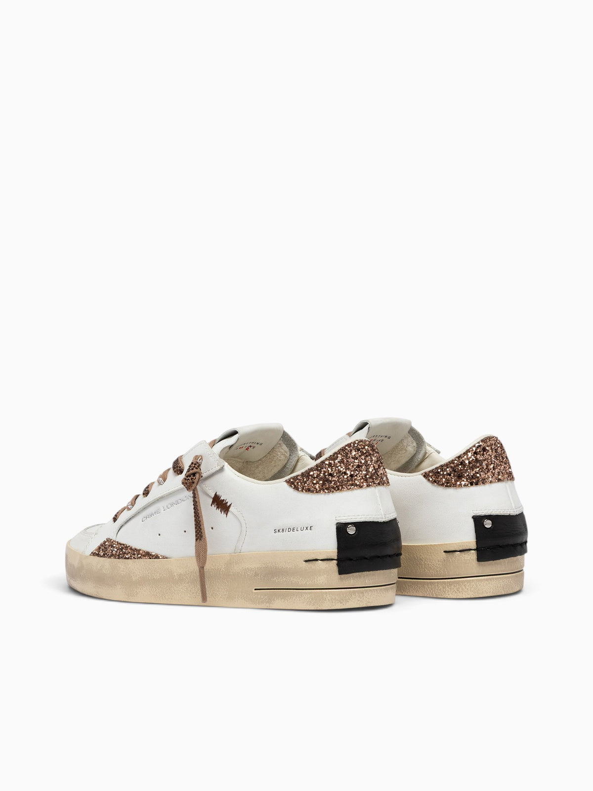 Sk8 Deluxe White Bronze leather Glitter White / 35 / M