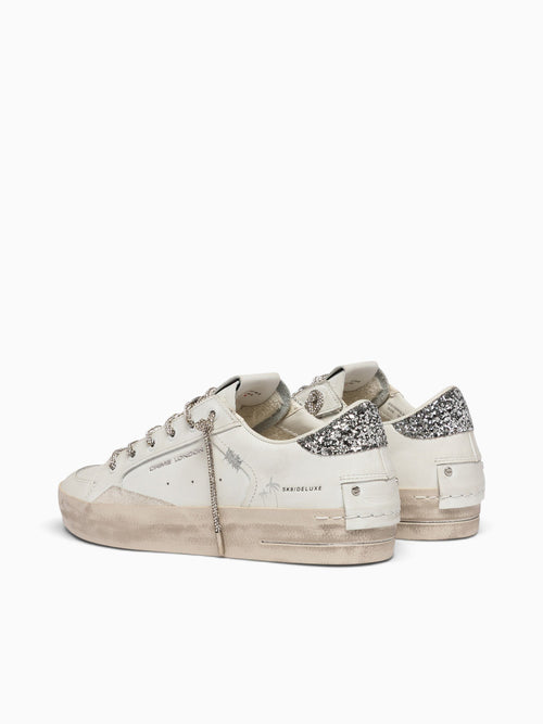 Sk8 Deluxe White Silver leather Glitter White / 35 / M