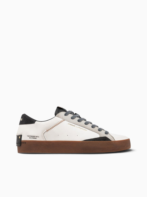 Distressed White Dk.blue leather White / 40 / M