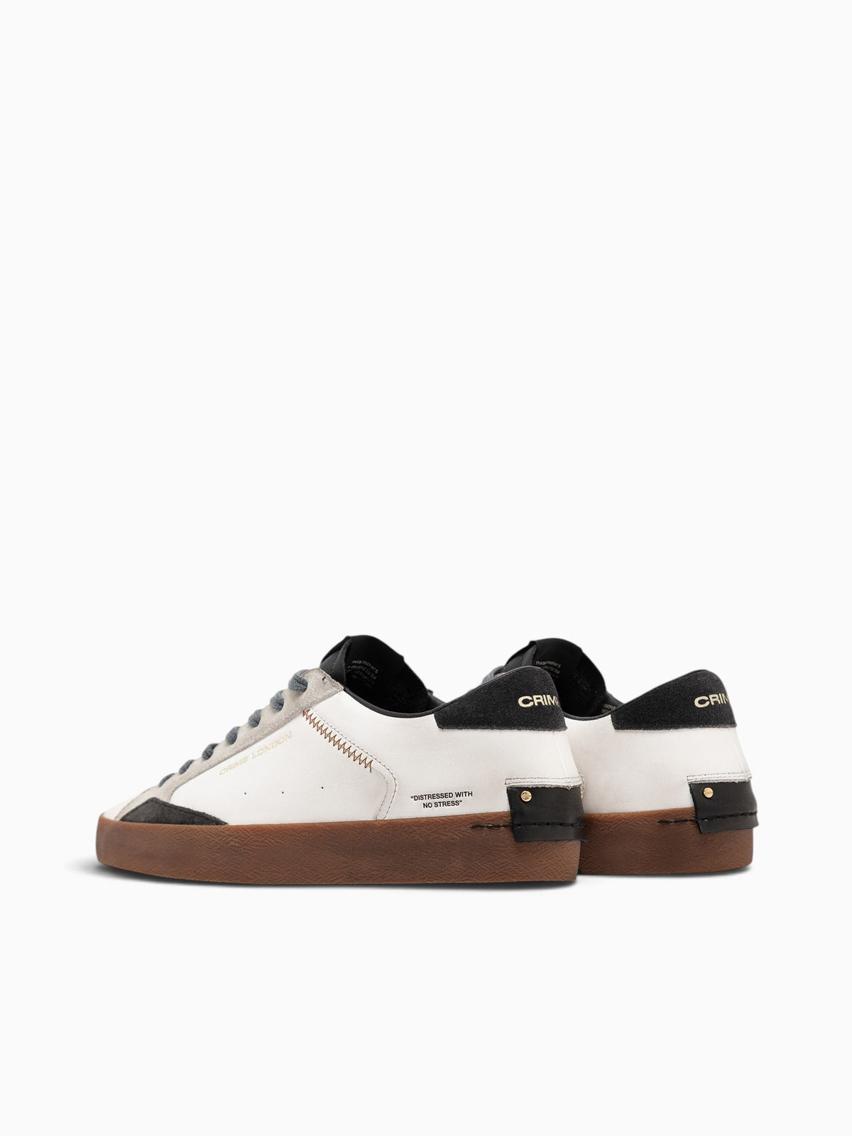 Distressed White Dk.blue leather White / 40 / M