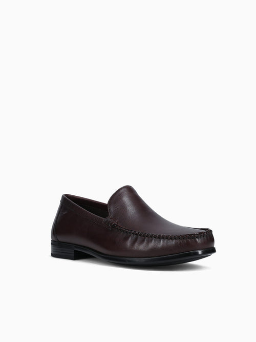 Dress Moc Moccasin Fudge Calf Leather Dark Brown / 41 / M