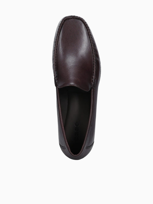 Dress Moc Moccasin Fudge Calf Leather Dark Brown / 41 / M