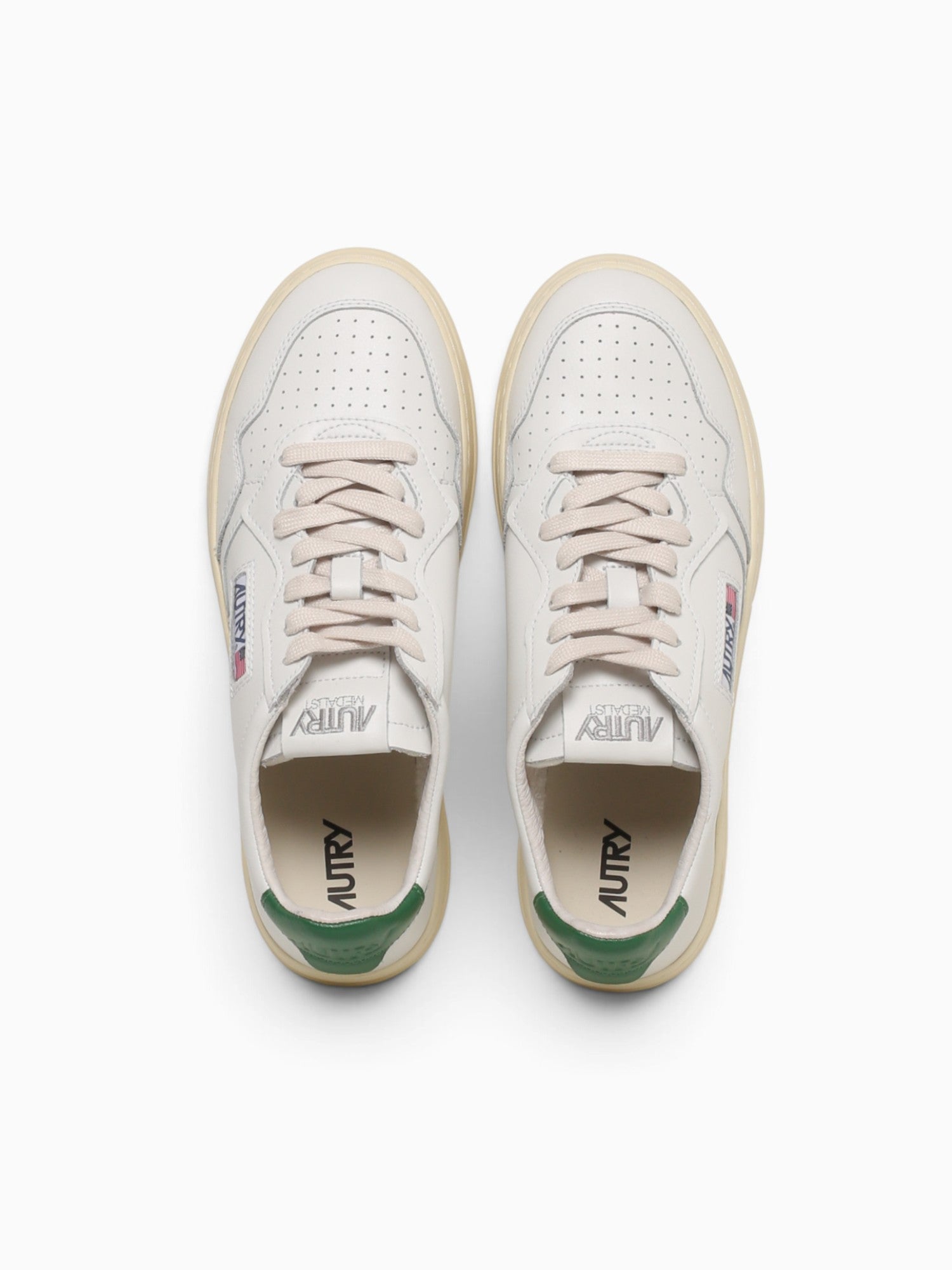 Medalist Low White Green leather White Multi / 40 / M